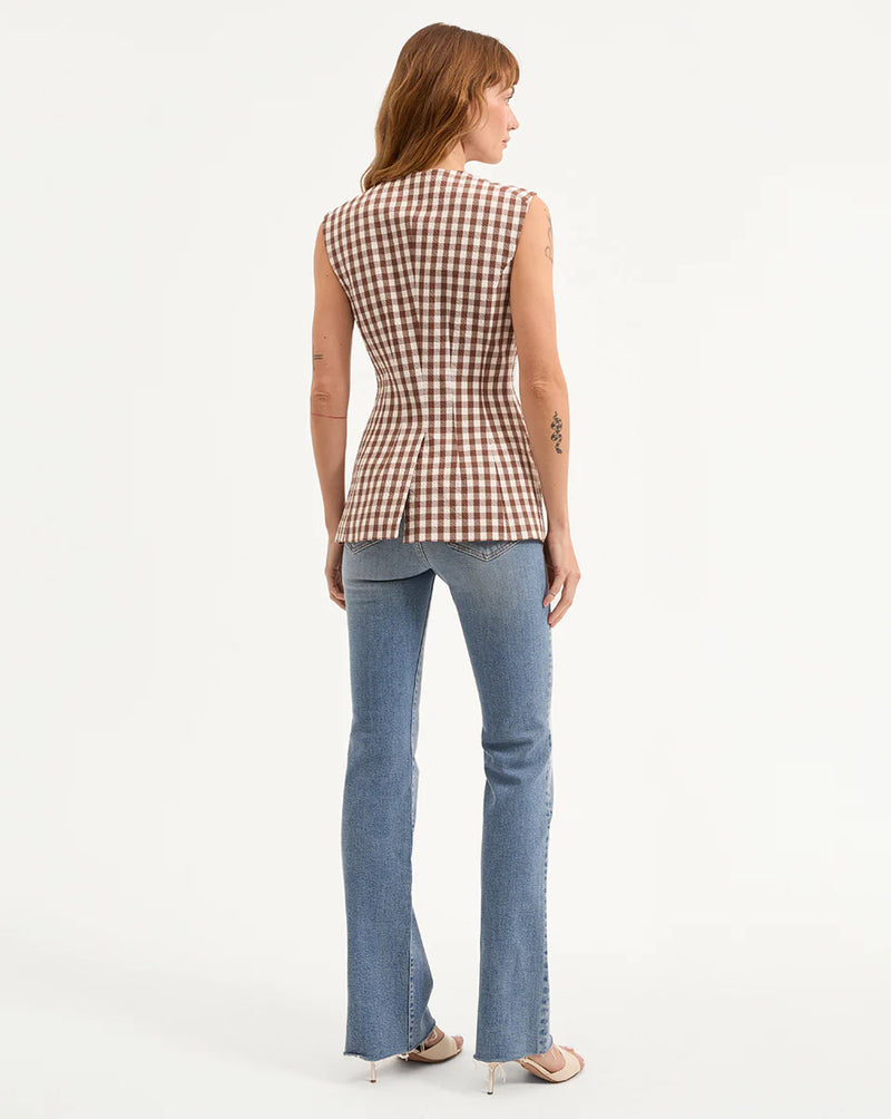 Veronica Beard Lois Vest Chickory Dove