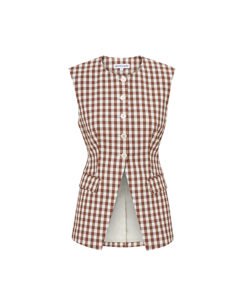 Veronica Beard Lois Vest Chickory Dove