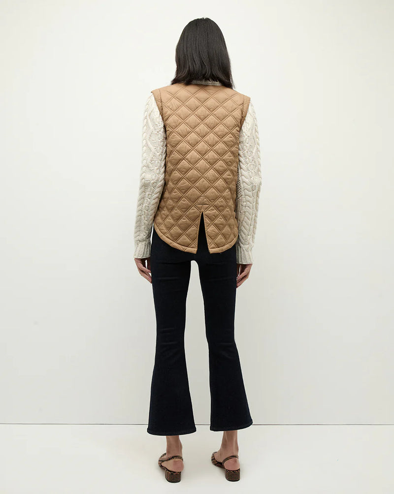 Veronica Beard Patra Mixed Media Jacket Russet/Ivory