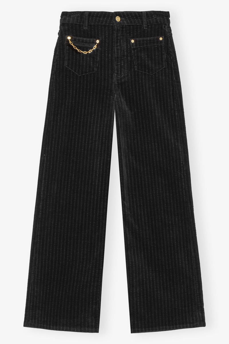 Ganni Stretch Corduroy Magny Black