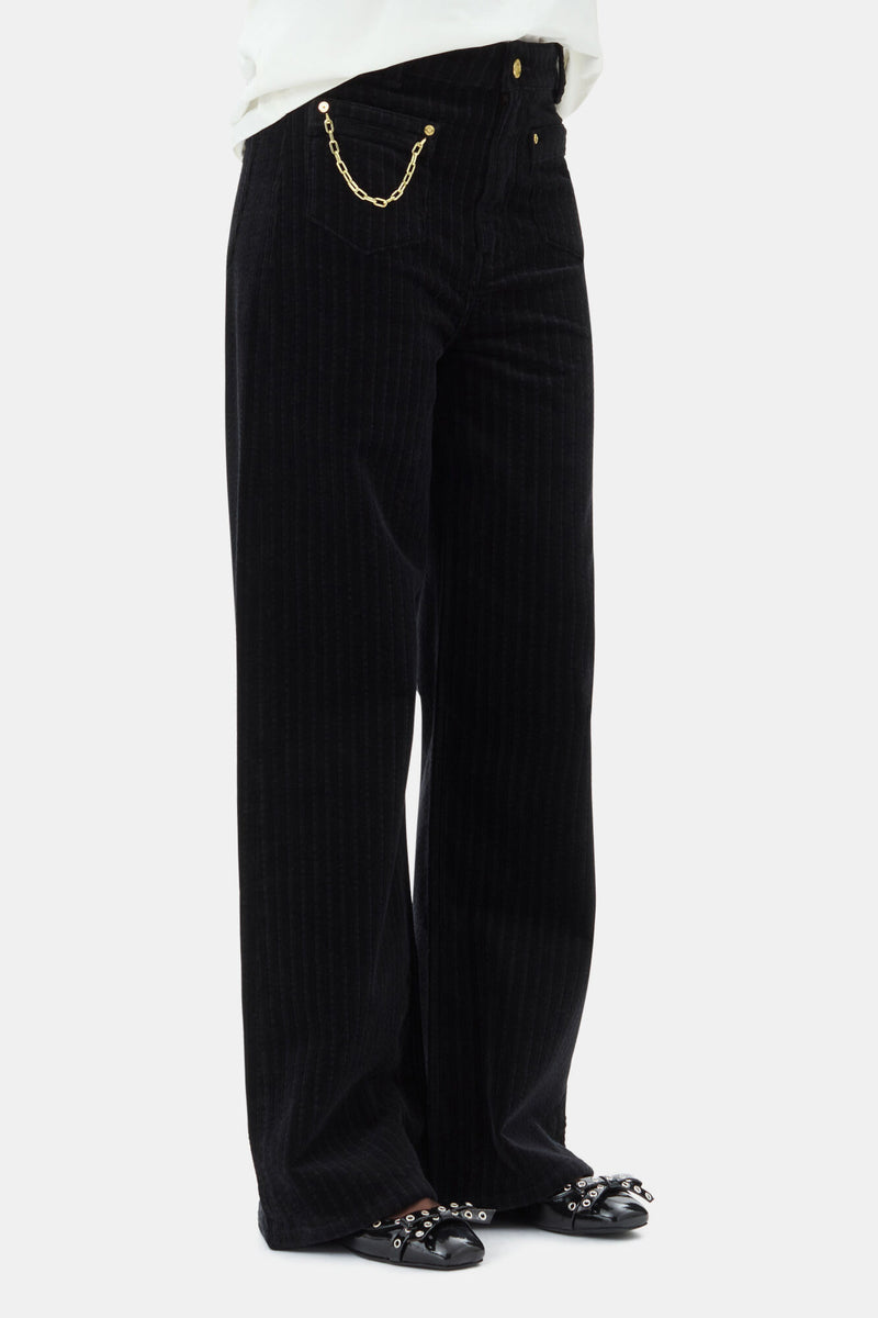 Ganni Stretch Corduroy Magny Black