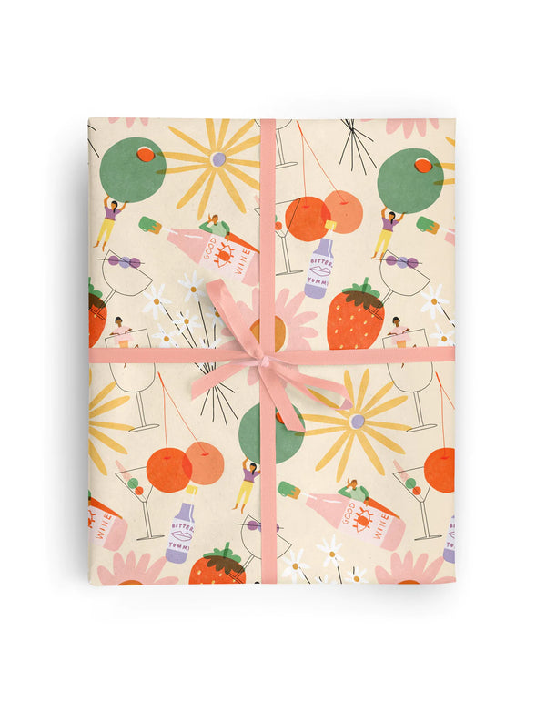 Carolyn Suzuki Studio Boozey - Cream - Gift Wrap Roll