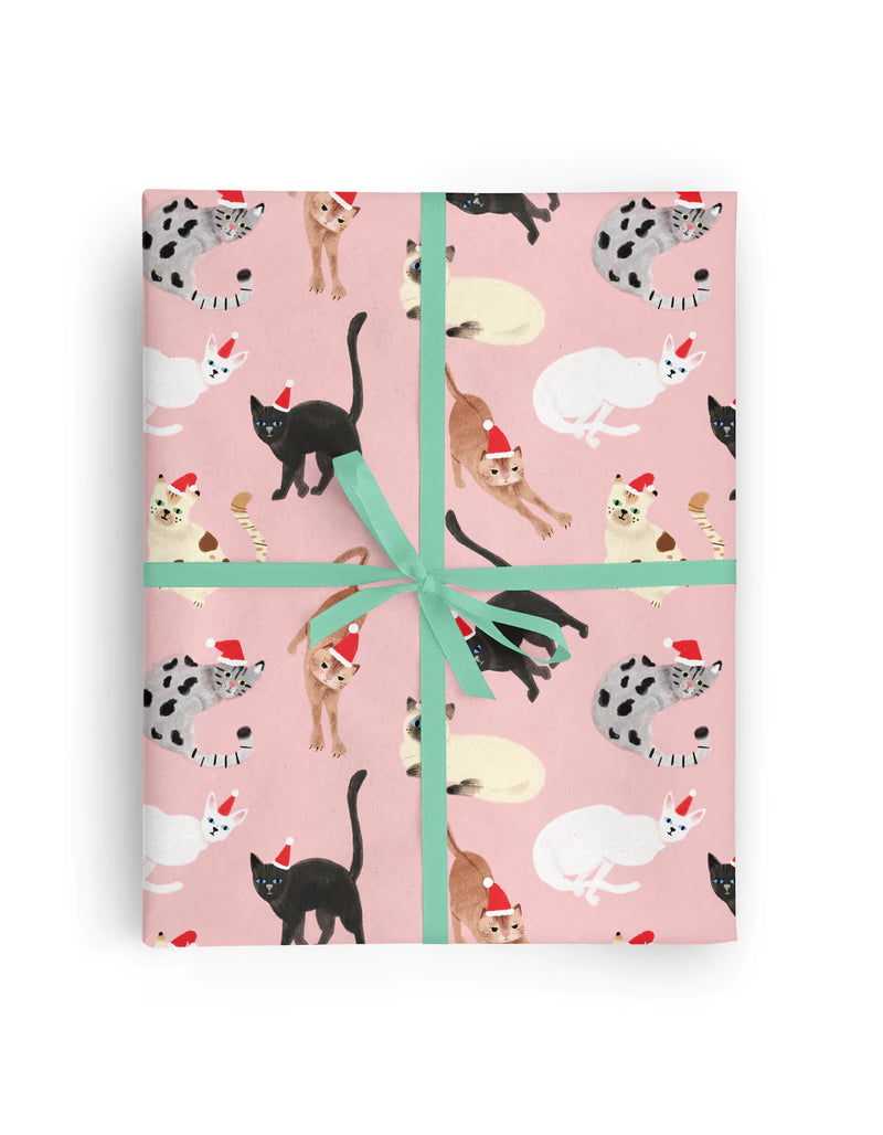 Carolyn Suzuki Studio Feline Xmas - Single Sheet Gift Wrap