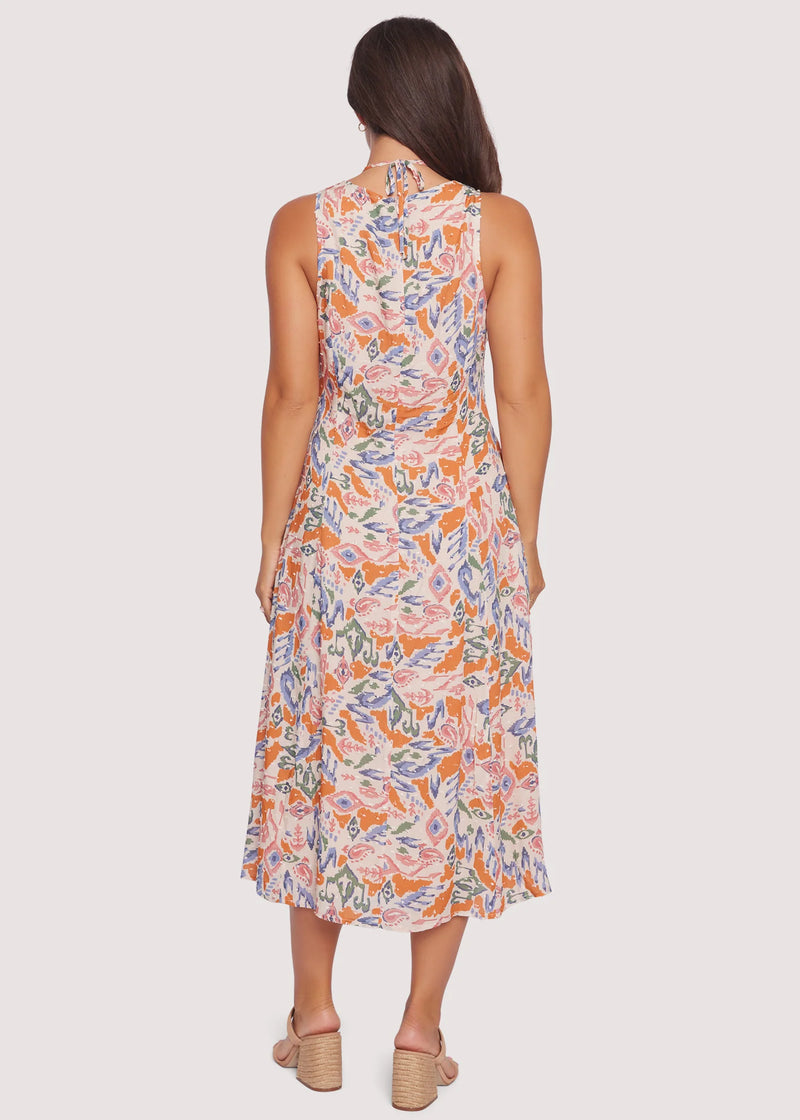 Lost + Wander Athens Adventure Midi Dress Orange Multi