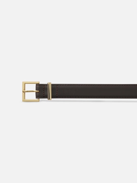 Frame The Square Buckle Belt -Dark Brown