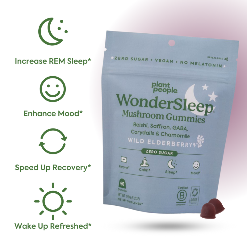 Plant People  WonderSleep Mushroom Gummies - Grab N' Go