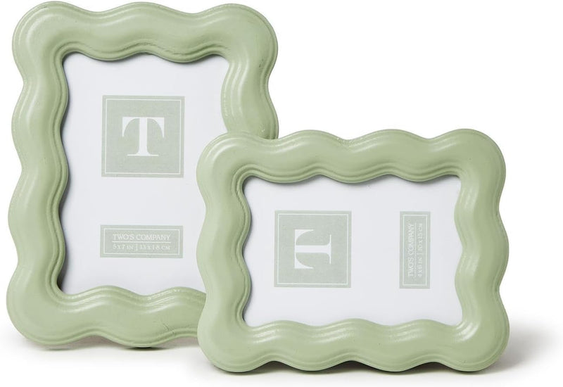 Two's Company Inc Wavy Wood Photo Frame
