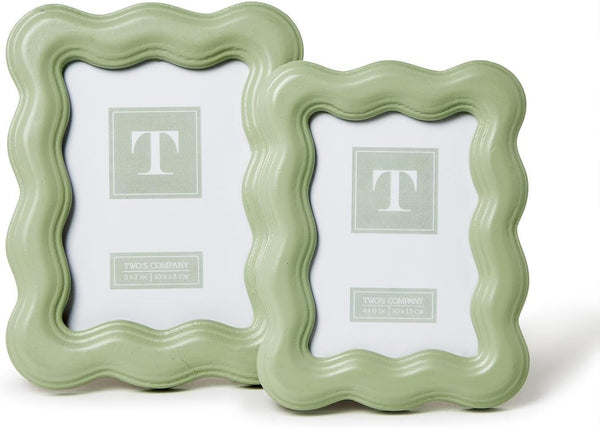 Two's Company Inc Wavy Wood Photo Frame