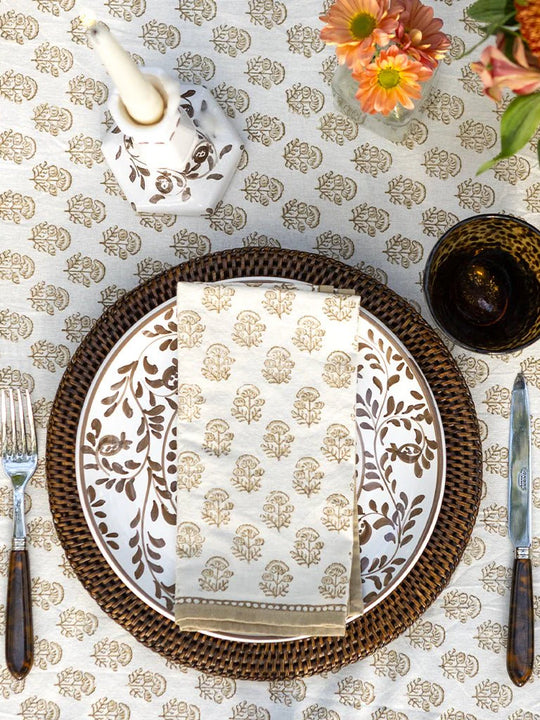 Pomegranate Anika Beige Napkin | Set of 4