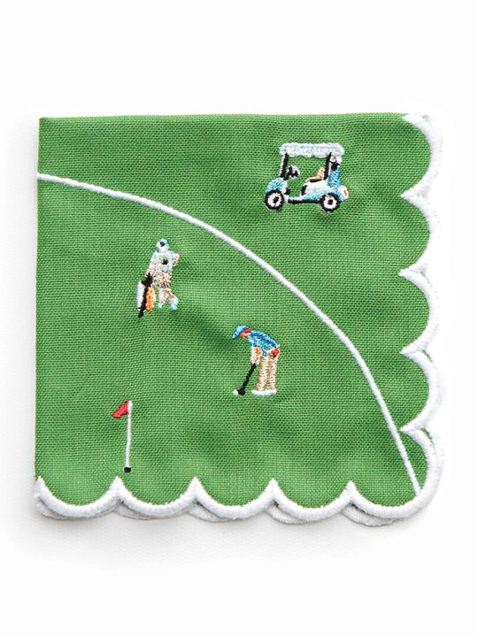 Pomegranate Day at the Golf Course Cocktail Napkins | Set of 4