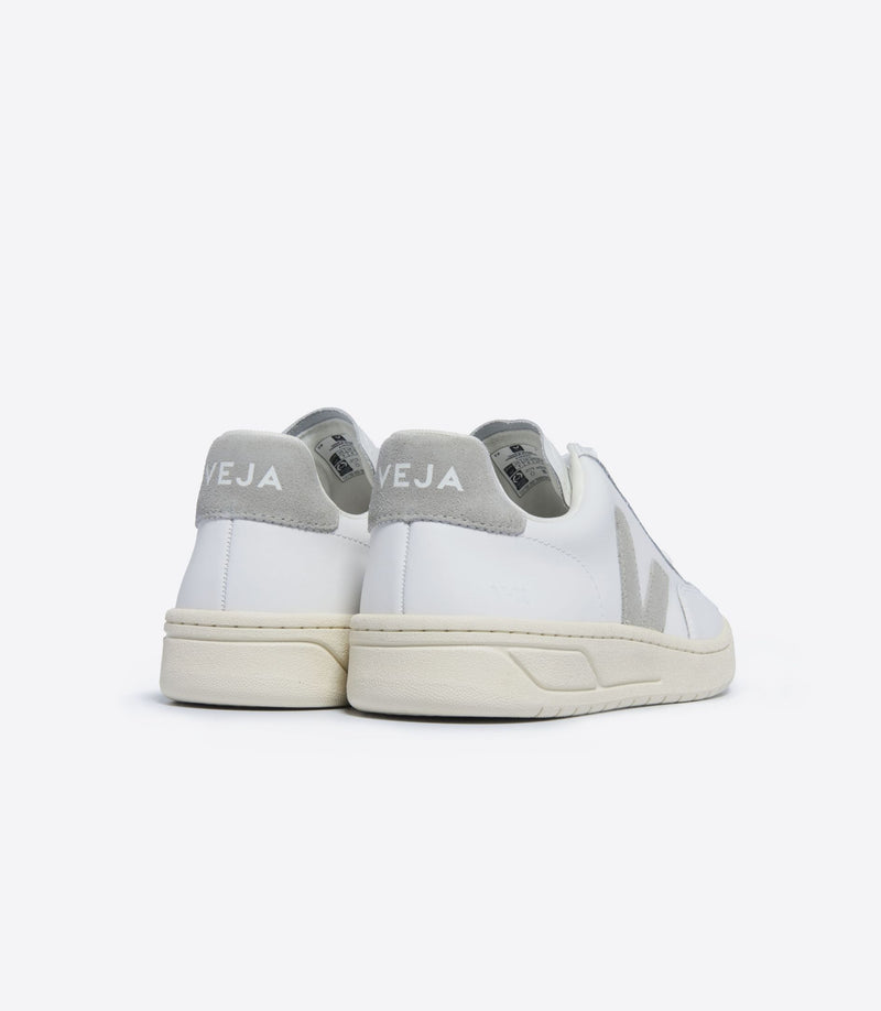 Veja Fair Trade V-12 Leather Extra White Light-Grey