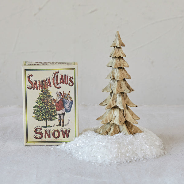 4-3/4"L x 1-1/2"W x 7"H Mica Snow In Box "Santa Claus Snow", Multi Color