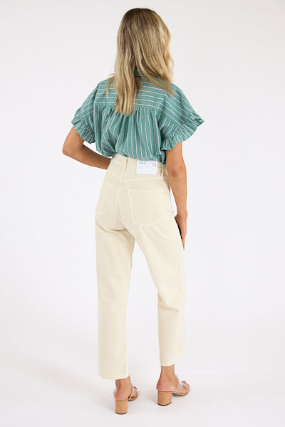 Xirena Brie Top Cilantro Stripe