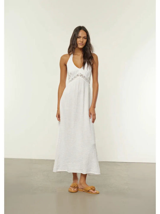 Xirena Romy Halter Dress - White