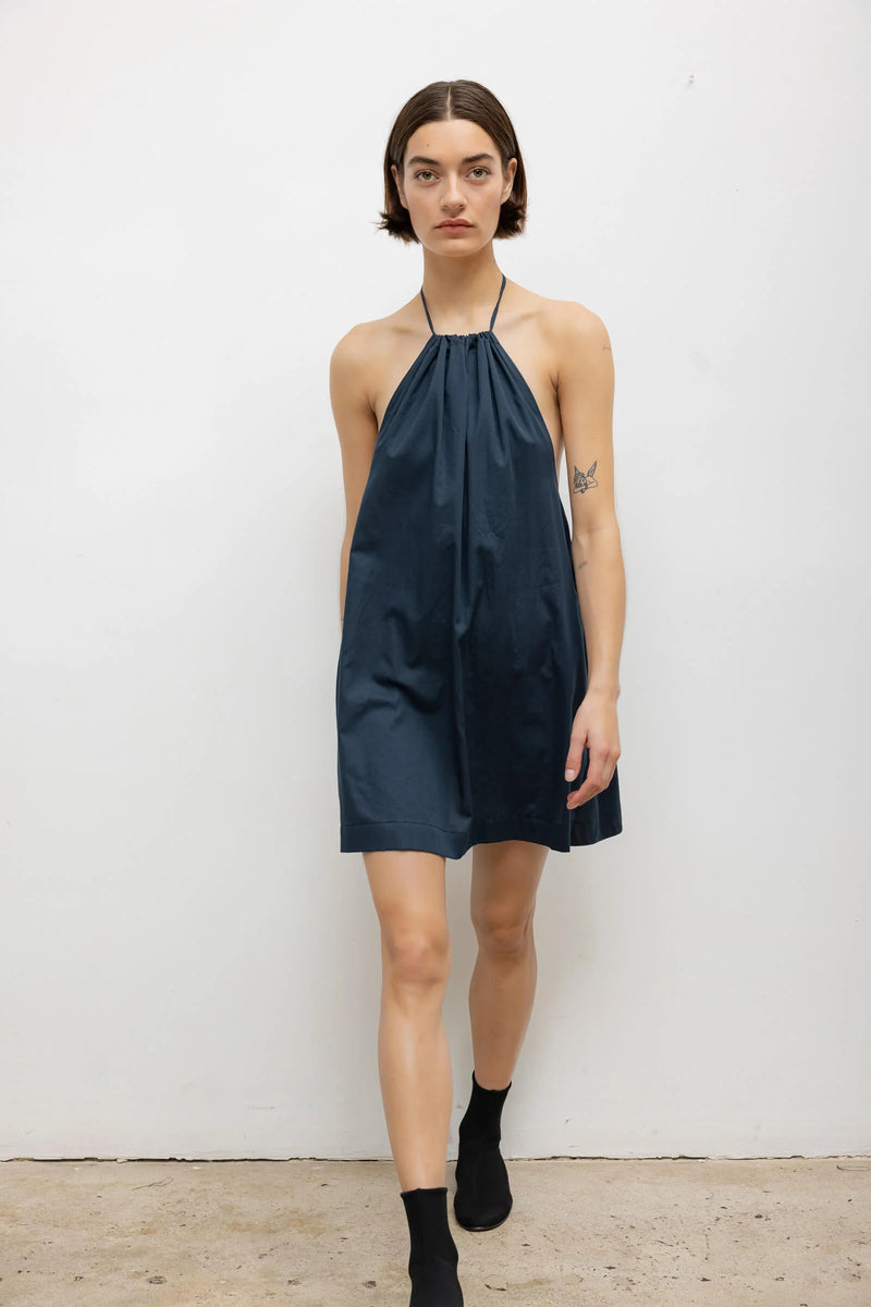 Leset Yoko Halter Mini Dress Midnight