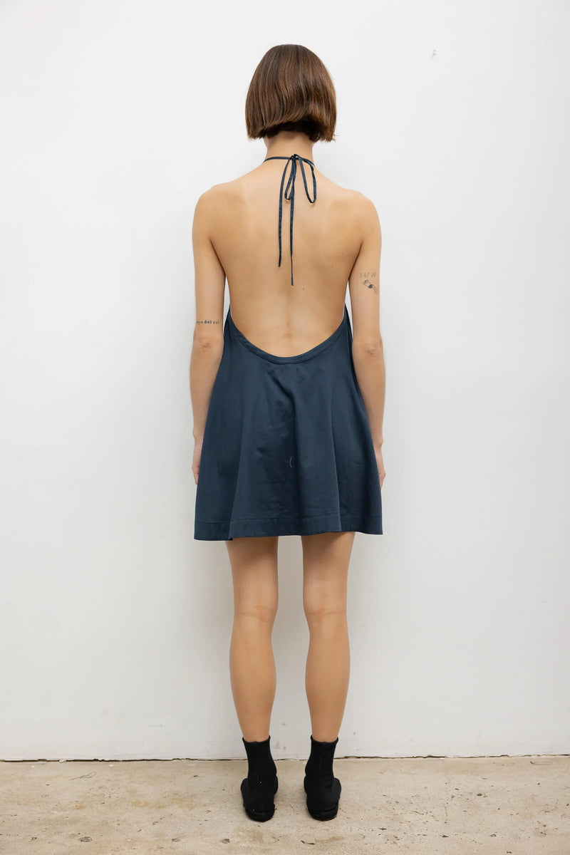 Leset Yoko Halter Mini Dress Midnight