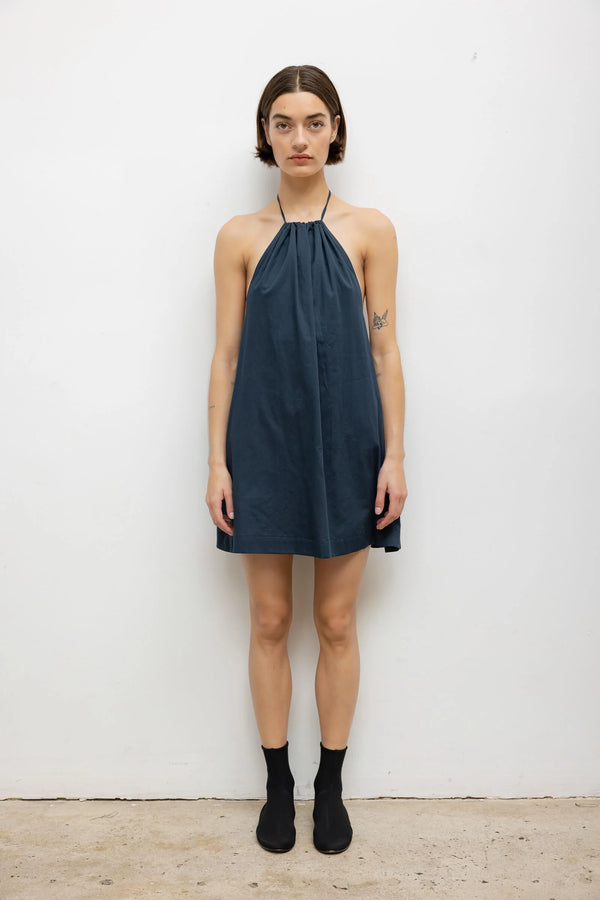 Leset Yoko Halter Mini Dress Midnight