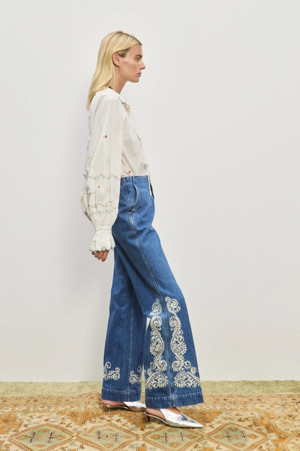 Alemais Giulia Embroidered Blouse