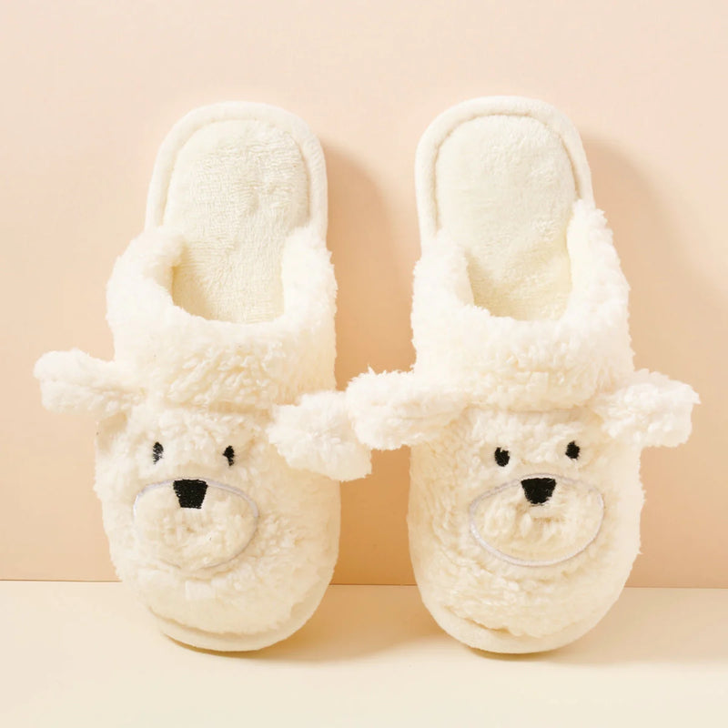 Moral Compass Dog Basic Fuzzy Slippers