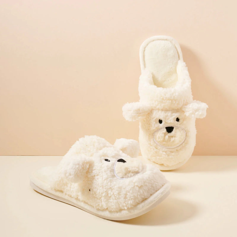 Moral Compass Dog Basic Fuzzy Slippers