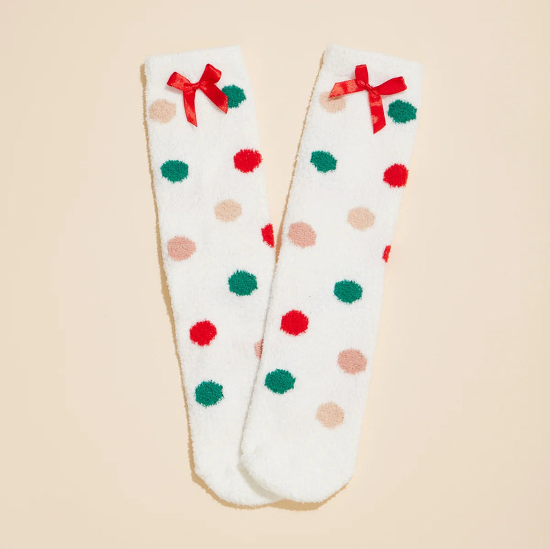 Moral Compass Christmas Fuzzy Socks Pack of 4 Santa