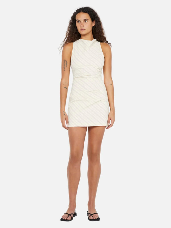 Bec + Bridge Peyson Mini Dress Cream/Black Stripe