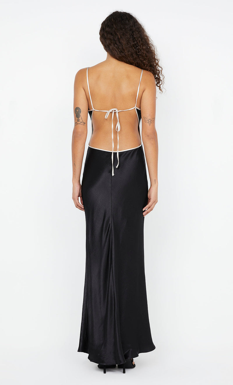 Bec + Bridge Sol Tie Maxi Dress Black/Sand