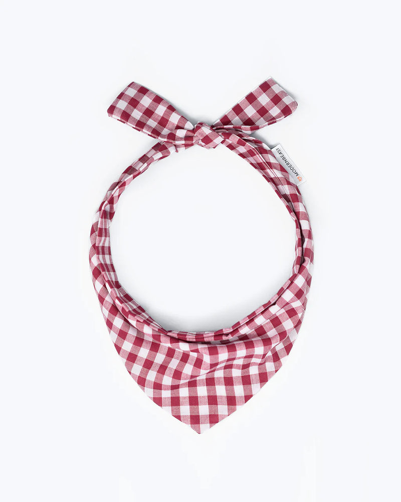 Modern Beast  Neckwear - Berry Gingham