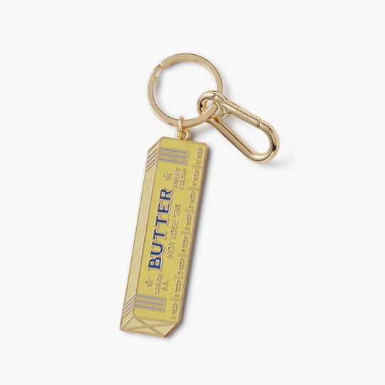 Rifle Paper Co. Butter Not Lose 'Em Enamel Keychain