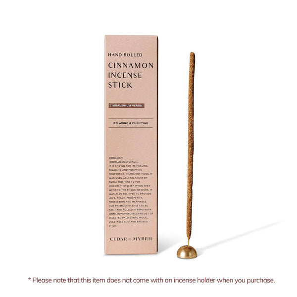 Cedar and Myrrh Cinnamon Hand-Rolled Incense Stick 7 Sticks