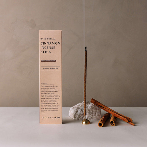 Cedar and Myrrh Cinnamon Hand-Rolled Incense Stick 7 Sticks