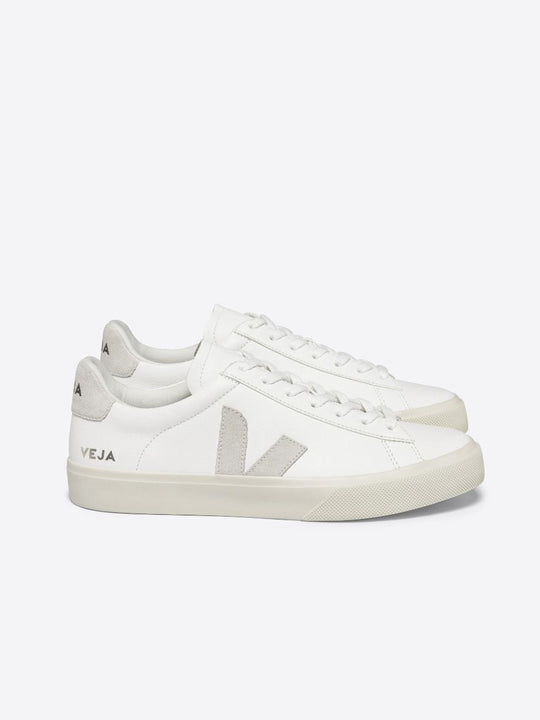 VEJA Campo Chromefree Leather Extra White Natural Suede