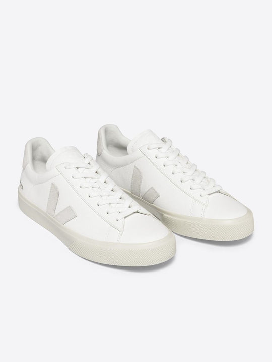 VEJA Campo Chromefree Leather Extra White Natural Suede