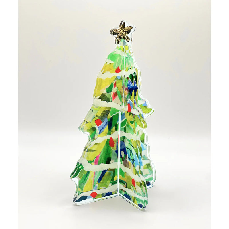 Lauren Dunn 3-D Adorned Christmas Tree Collection Bright Green