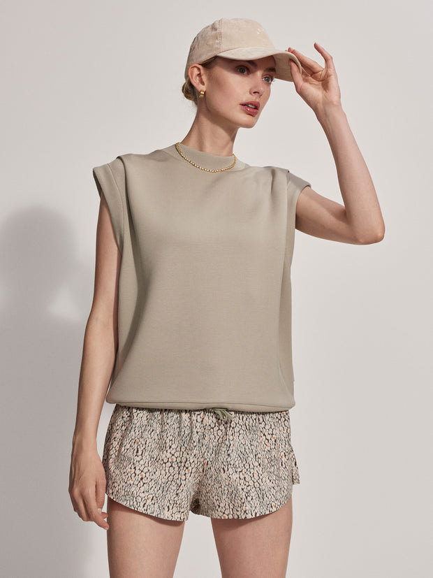 Varley Otis Sleeveless Sweat Abbey Stone