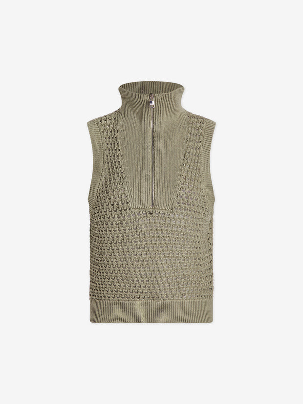 Varley Bains Half Zip Tank Seagrass