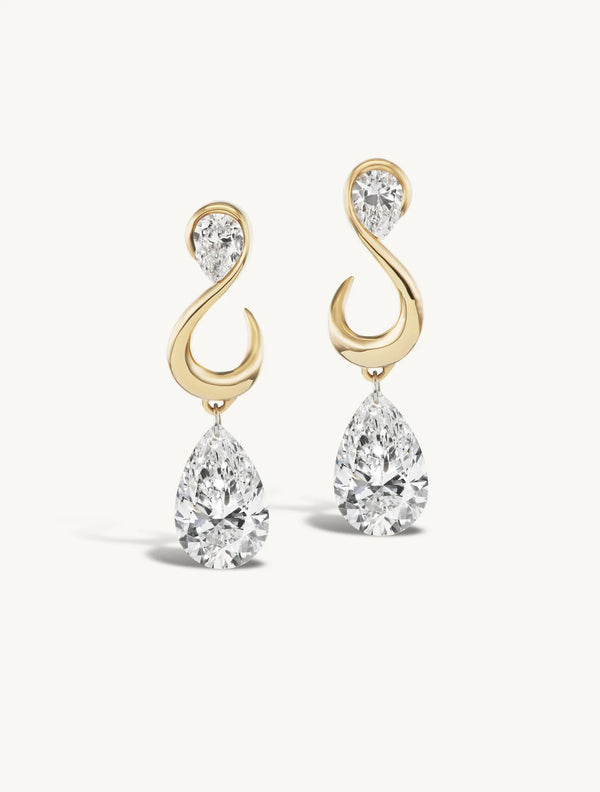 Sophie Ratner Diamond Forever Earrings w/ Pear