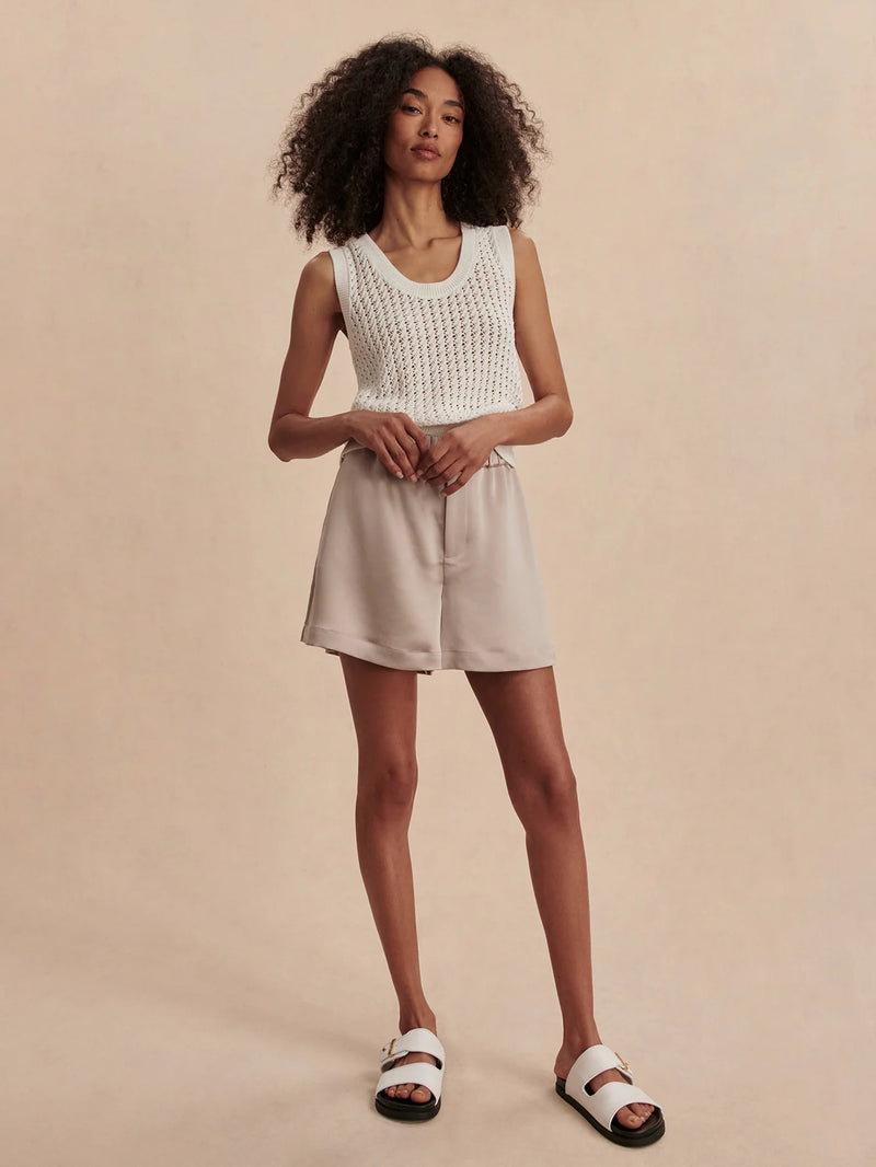 Varley Ferns Open Knit Tank - Snow White