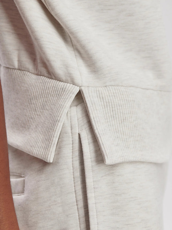 Varley Kelly Half Zip Sweat - Ivory Marl