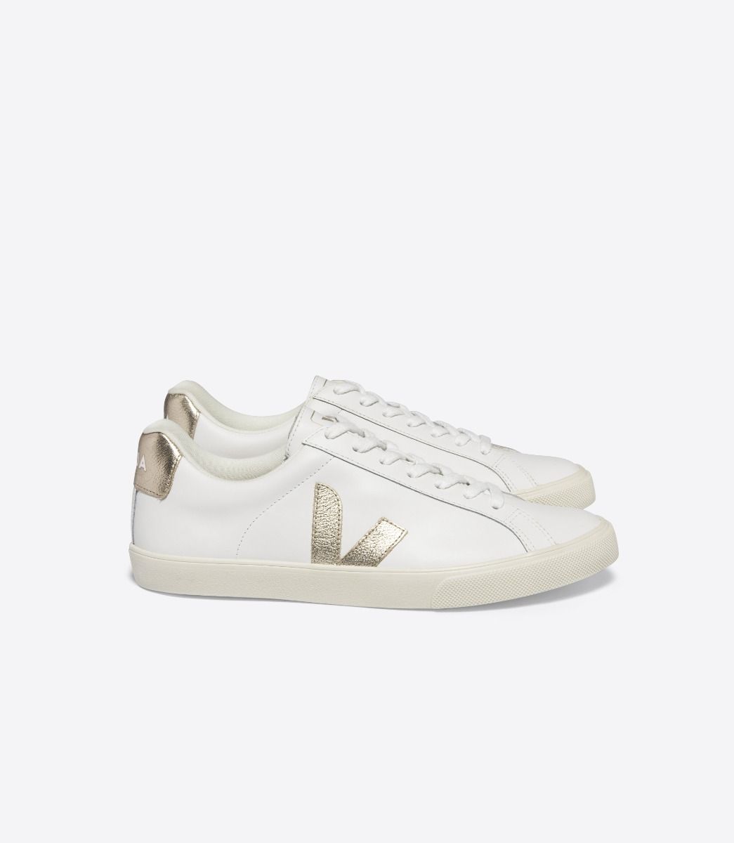 Veja Fair Trade Esplar Logo Leath Extra White Platine