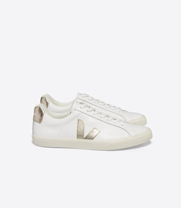 Veja Fair Trade Esplar Logo Leath Extra White Platine