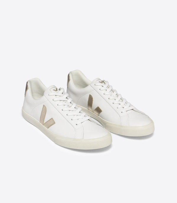 Veja Fair Trade Esplar Logo Leath Extra White Platine