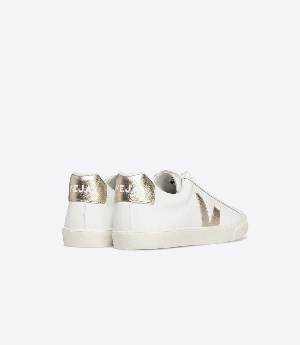 Veja Fair Trade Esplar Logo Leath Extra White Platine