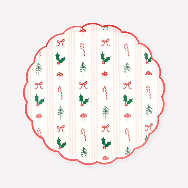 Meri Meri Festive Icon Stripes Side Plates