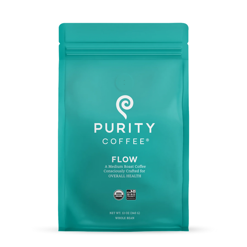 Purity Coffee FLOW: Original Medium Roast Whole Bean Coffee 12oz