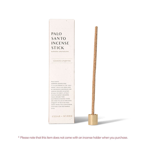 Cedar and Myrrh Palo Santo Hand Rolled Incense Stick