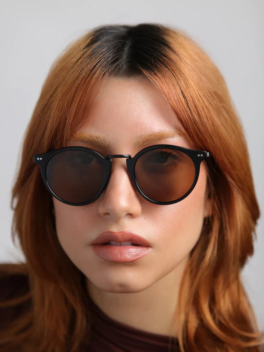 illesteva Portofino Black w/ Brown Lenses