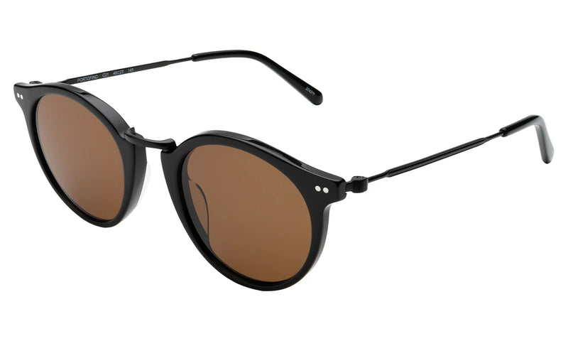 illesteva Portofino Black w/ Brown Lenses