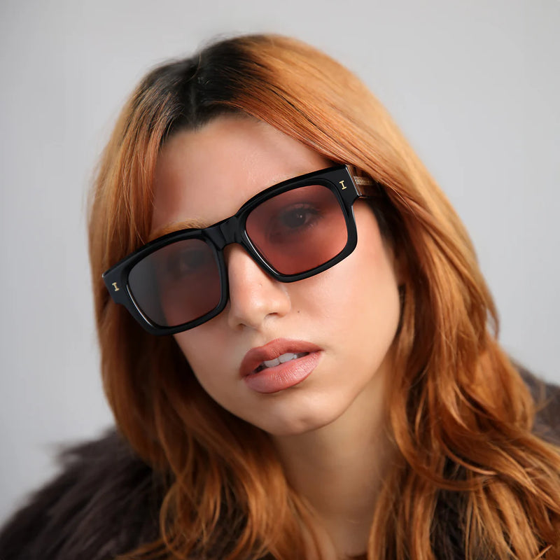 illesteva Vito Black/Gold w/ Bordeaux See Through
