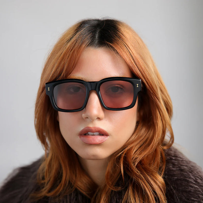 illesteva Vito Black/Gold w/ Bordeaux See Through